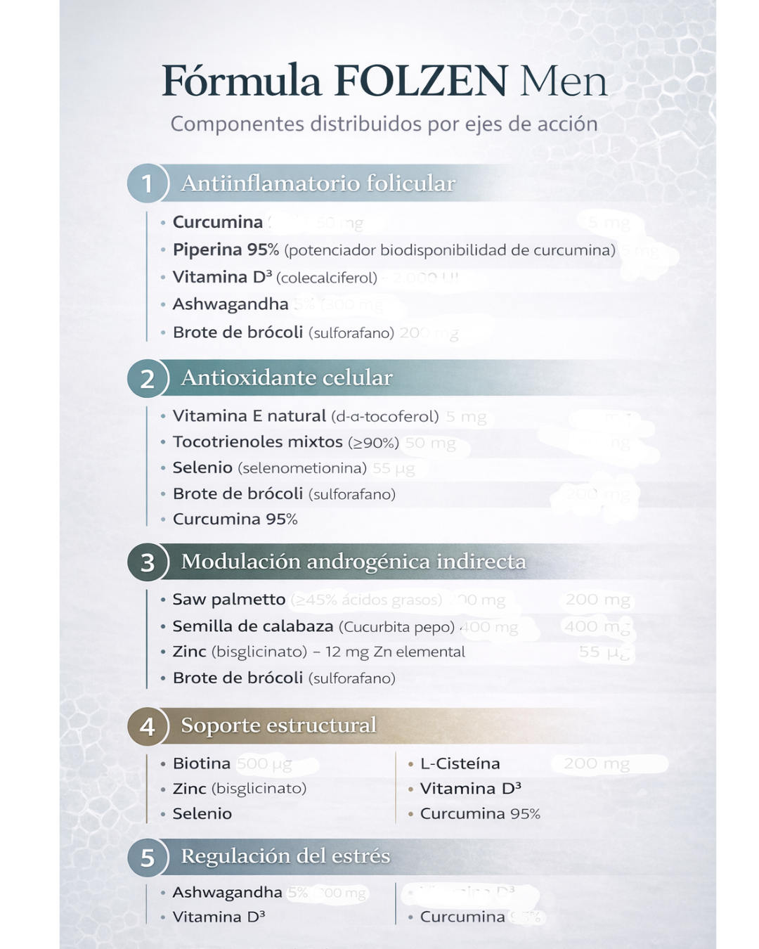 FOLZEN Men – Apoyo nutricional avanzado para la salud capilar masculina